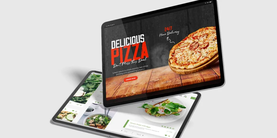 Food website design preview