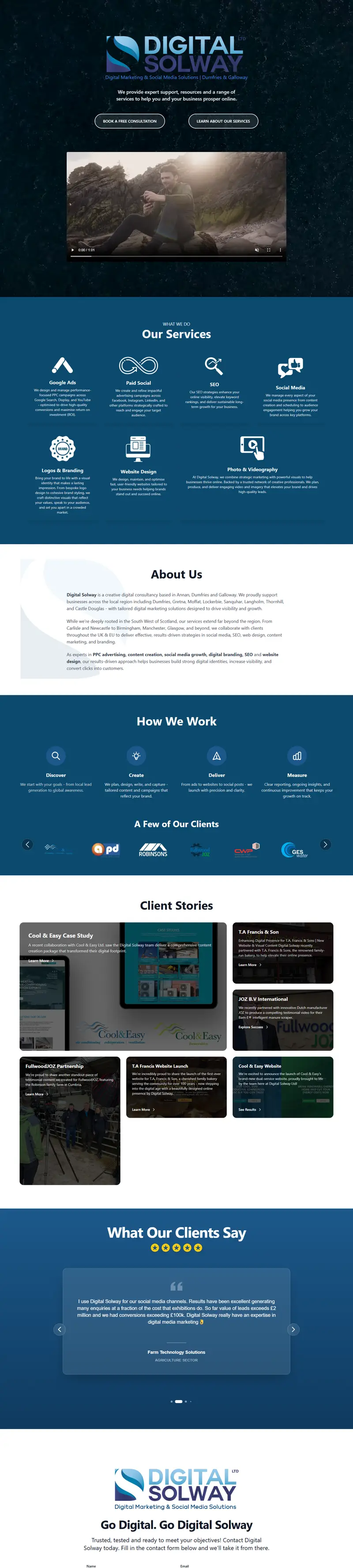 Digital Solway website, built by Digital Social Web