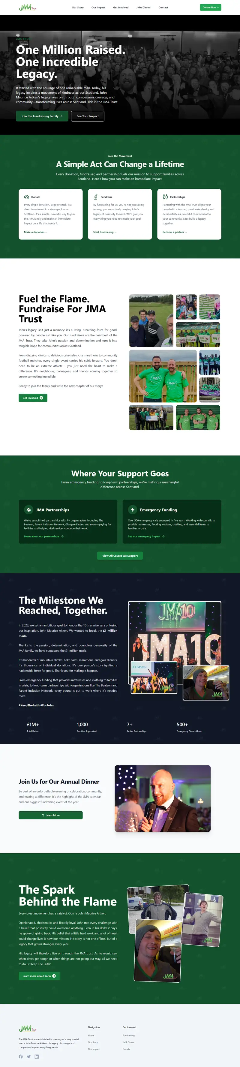 JMA Trust website, built by Digital Social Web